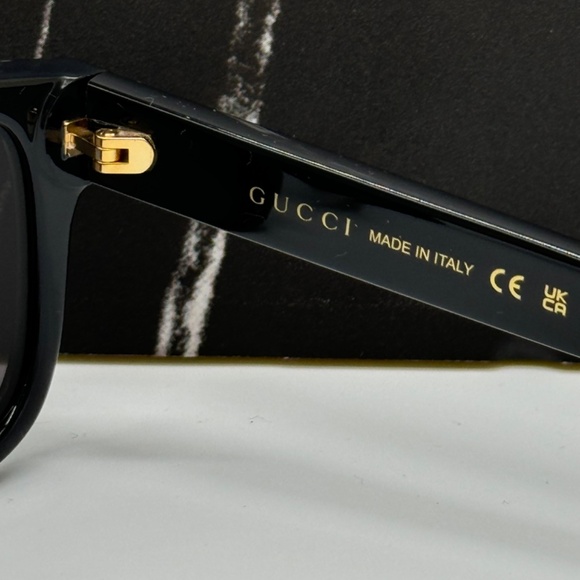 NEW GG1583S 001 GUCCI BLACK GREY SQUARE MEN GUCCI SUNGLASSES - Picture 9 of 11